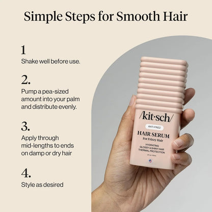 Kitsch Hair Serum For Frizzy Hair – With 450°F Thermal Protection - 2oz