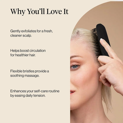Kitsch Scalp Renewal Brush - Hairbrush Scalp Massager - Black
