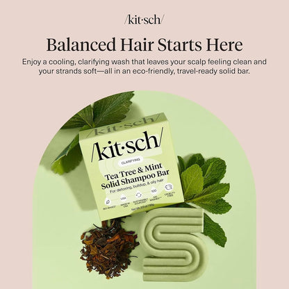 Kitsch Argan Oil Shampoo Bar Soap for Hair Growth - Made in USA, 3.2 oz