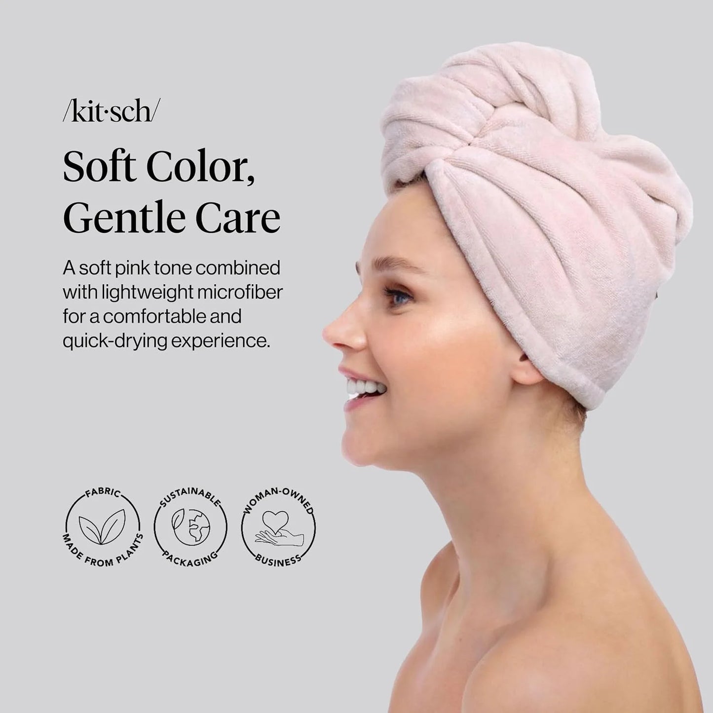 Kitsch x Harry Potter Microfiber Hair Towel Wrap for Women - Slytherin
