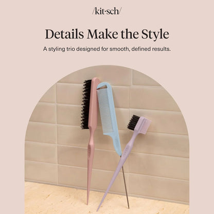 Kitsch Slick Back Hair Brush – Slick Back Brush for Styling