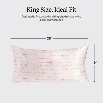 Kitsch Satin Pillowcase with Zipper - Standard Size, Haze Blue