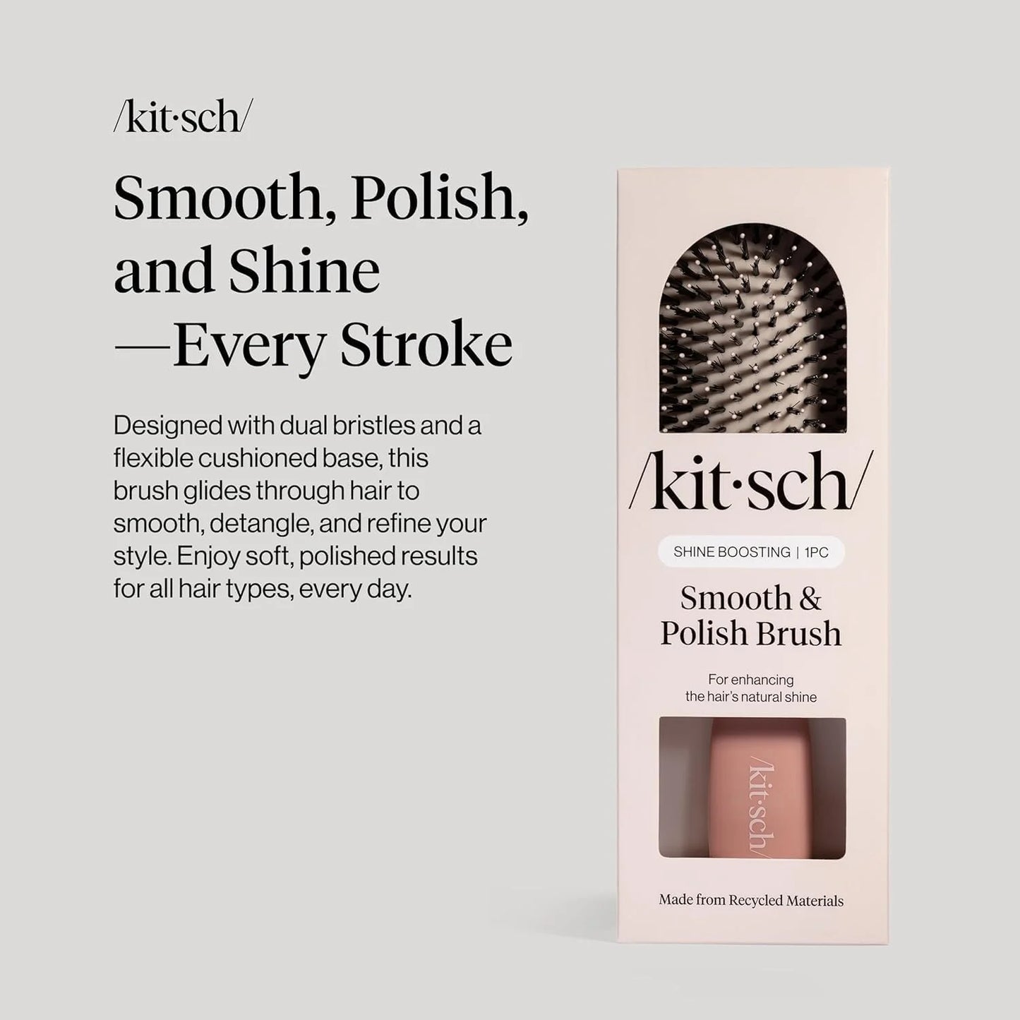 Kitsch Smooth & Polish Hair Brushes For Women and Men - Terracotta