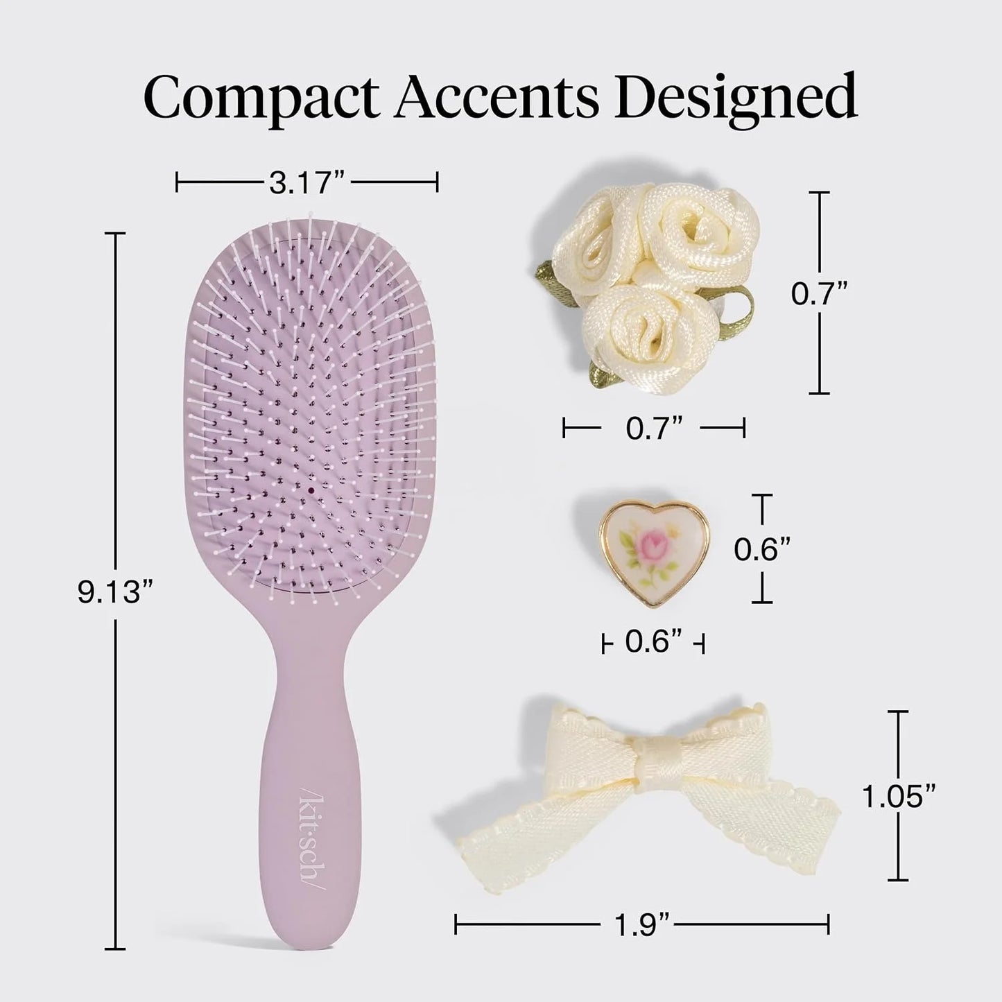 KitschPop™ Paddle Brush | Hair Brushes for Women – Haze Blue