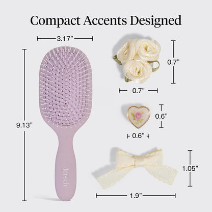 KitschPop™ Paddle Brush | Hair Brushes for Women – Haze Blue