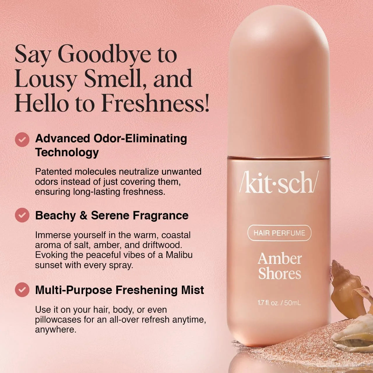 Kitsch Hair Perfume for Women – Hair Spray & Body Mist – Caramel Cream 50mL