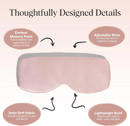 Kitsch Contour Satin Sleep Mask | Eye Masks for Sleep - Charcoal