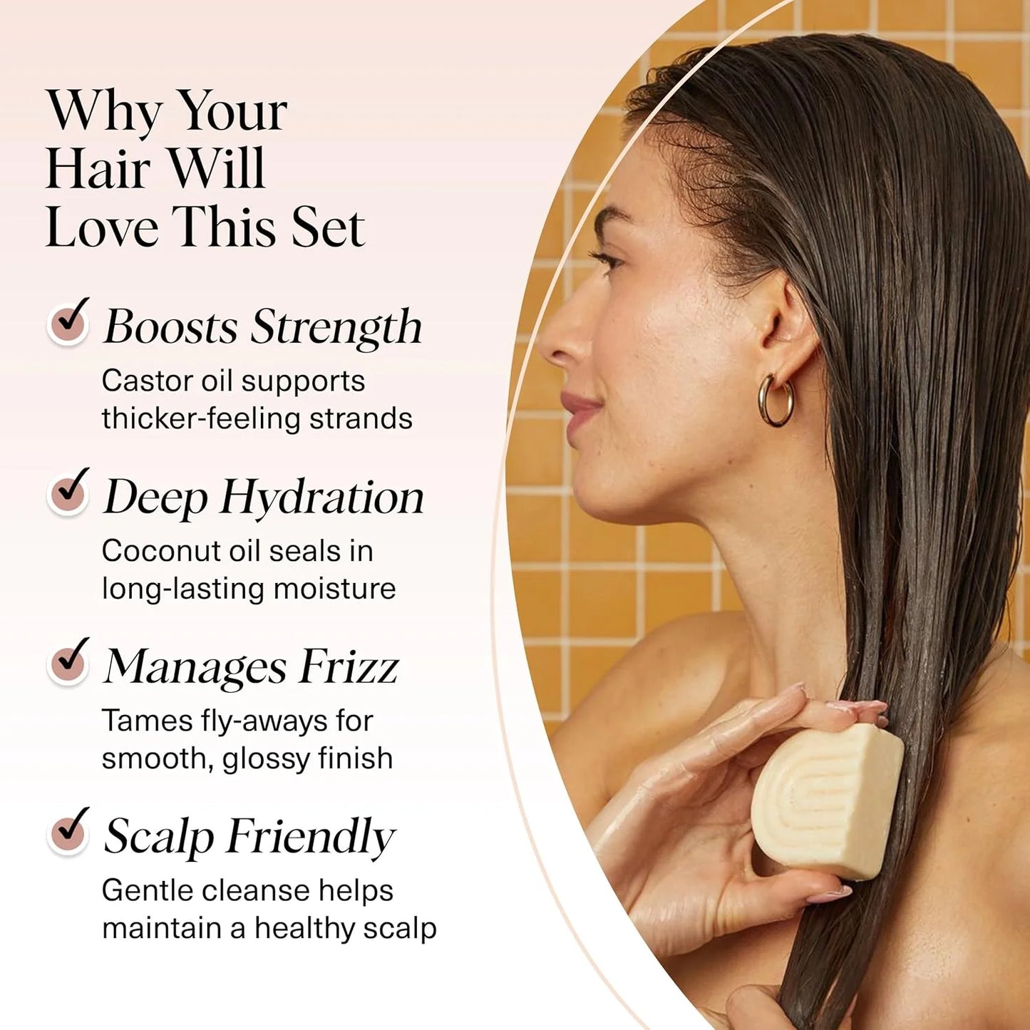 Kitsch Rosemary & Biotin Shampoo and Conditioner Set for Hair Growth