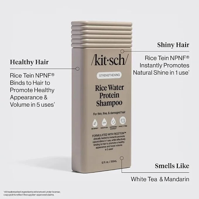 Kitsch Argan Oil Shampoo for Hair Growth – Hydrating Hair Care – 12.3 oz