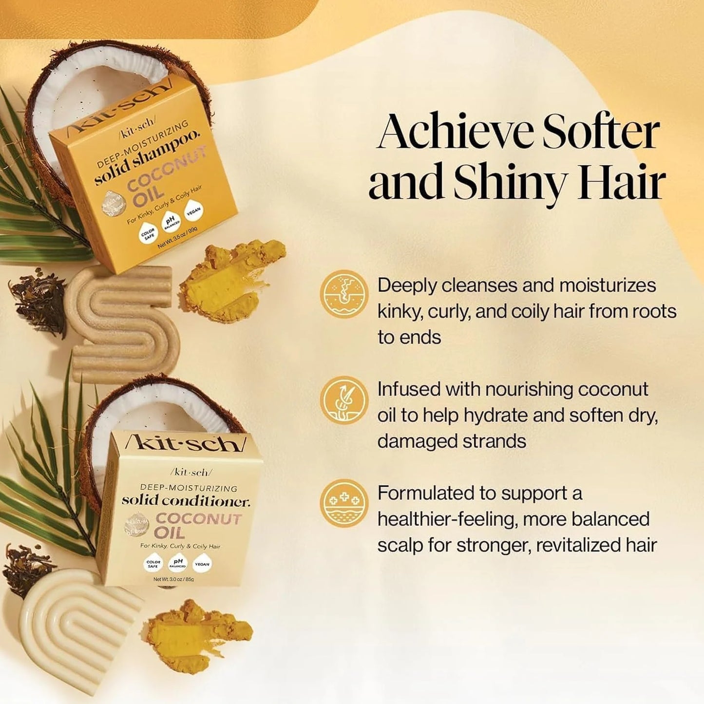 Kitsch Rosemary & Biotin Shampoo and Conditioner Set for Hair Growth
