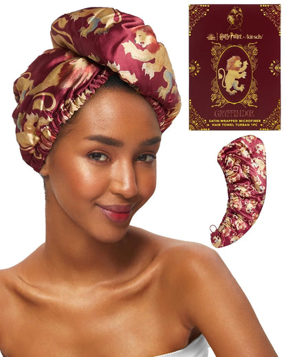 Kitsch x Harry Potter Microfiber Hair Towel Wrap for Women - Slytherin