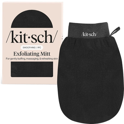Kitsch Exfoliating Glove – Exfoliating Mitt - 1pc Black