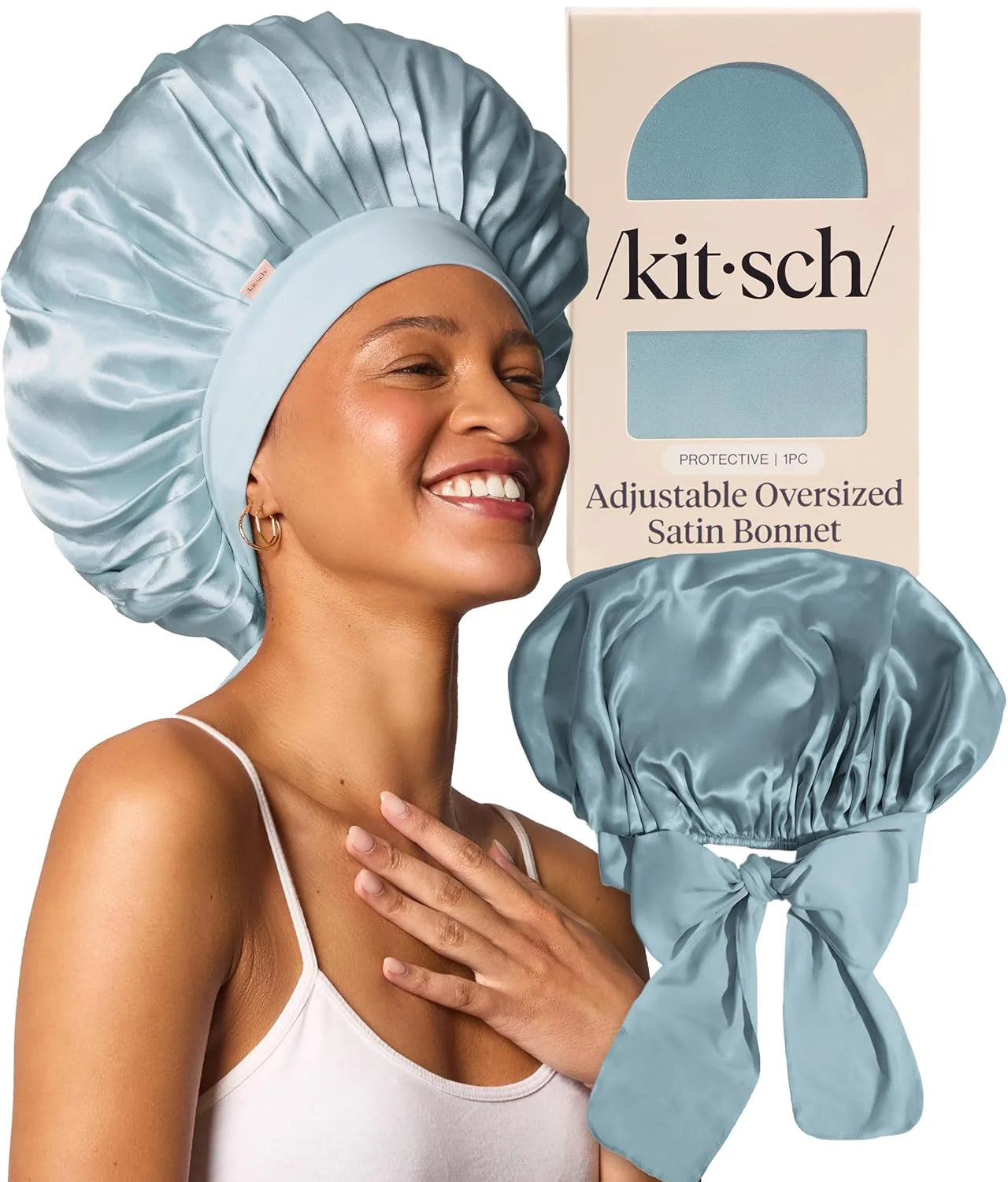 Kitsch XL Satin Bonnet for Sleeping - Aura