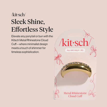 Kitsch Medium Hair Cuffs Hair Ties For Women - Black and Tort, 2pcs