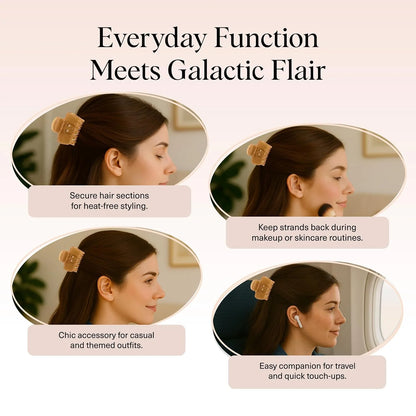 Kitsch Plastic Puffy Claw Clip - Hair Accessories For Women- Chocolate, 1pc