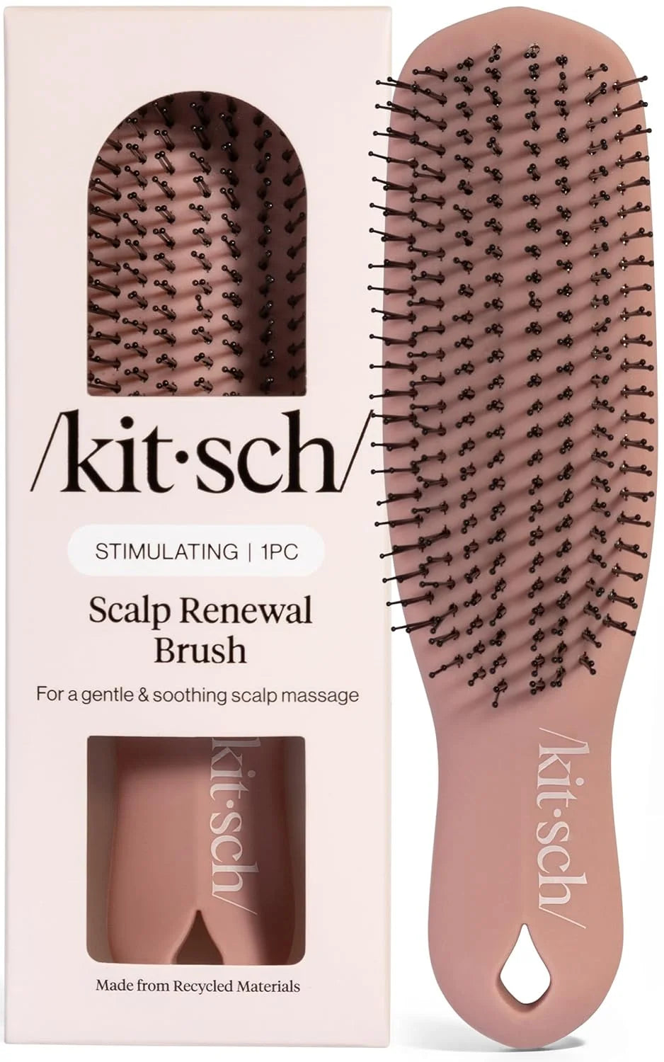 Kitsch Scalp Renewal Brush - Hairbrush Scalp Massager - Black