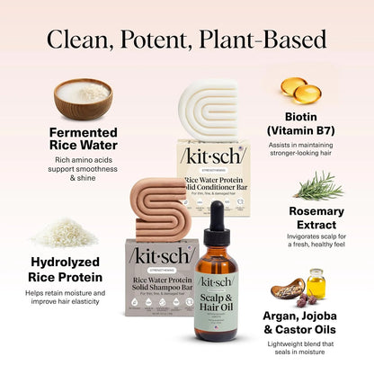 Kitsch Rosemary & Biotin Shampoo and Conditioner Set for Hair Growth