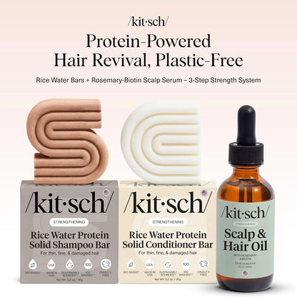 Kitsch Rosemary & Biotin Shampoo and Conditioner Set for Hair Growth