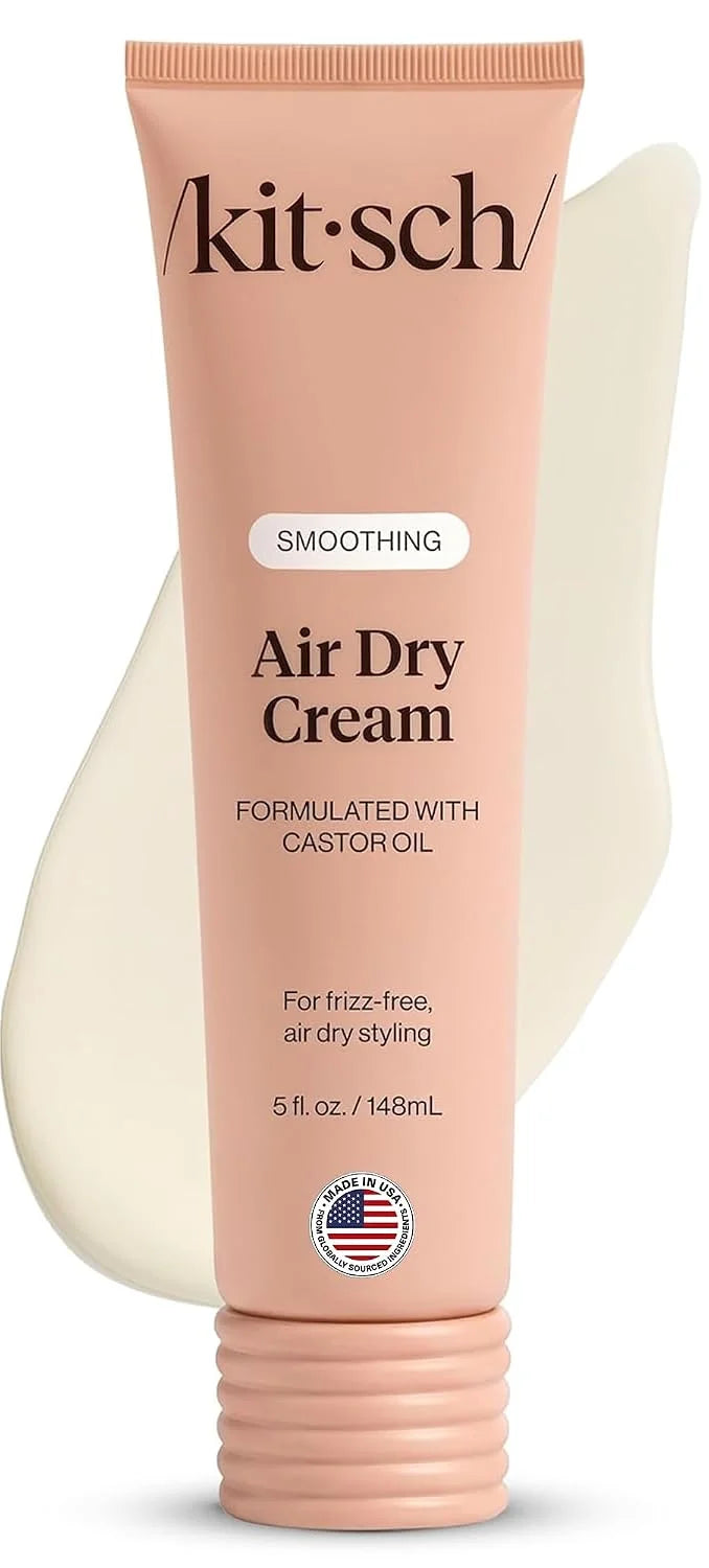 Kitsch Smoothing Air Dry Cream – With Castor Oil & Coconut Oil - 5 oz