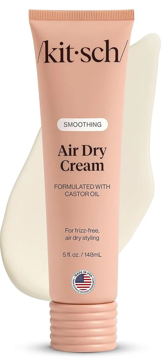 Kitsch Smoothing Air Dry Cream – With Castor Oil & Coconut Oil - 5 oz