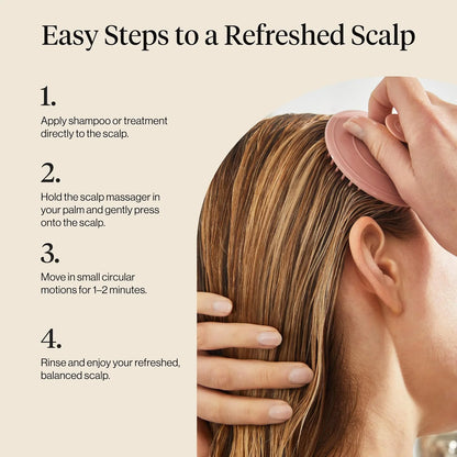 Kitsch Scalp Massager for Hair Care - Shampoo Brush Scalps - Terracotta