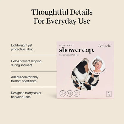 Kitsch Luxury Large Shower Cap for Women - Cherry Print