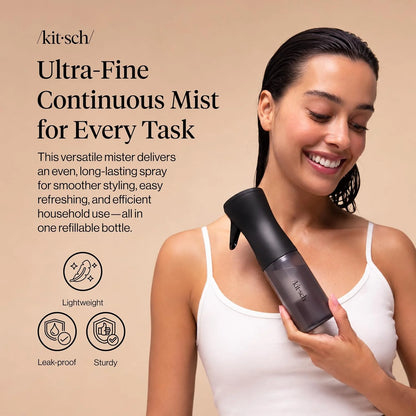 Kitsch Large Continuous Spray Bottle for Hair – Haze Blue, 180ml