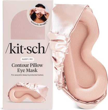 Kitsch Contour Satin Sleep Mask | Eye Masks for Sleep - Charcoal
