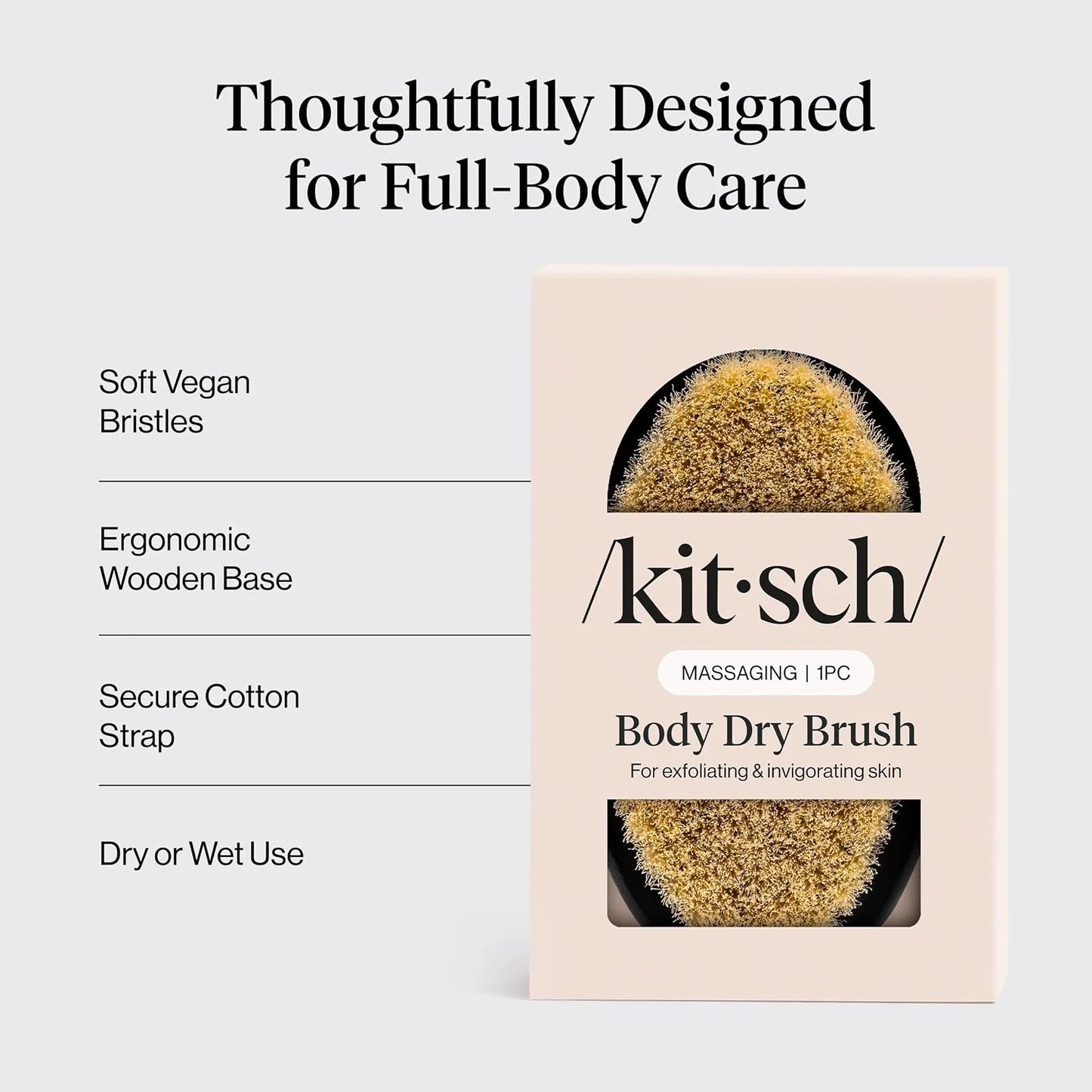 Kitsch Dry Brushing Body Brush for Lymphatic Drainage
