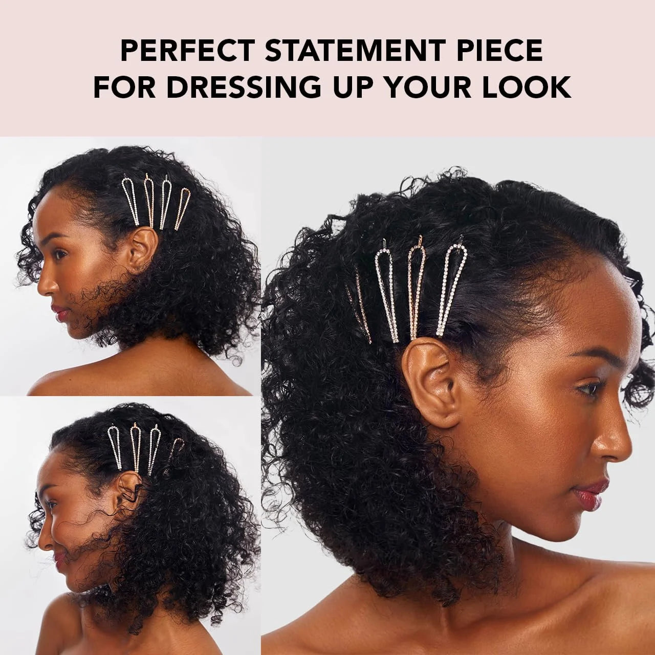 Kitsch Spiral Bobby Pins - Hair Accessories For Women - Brown, 3pcs