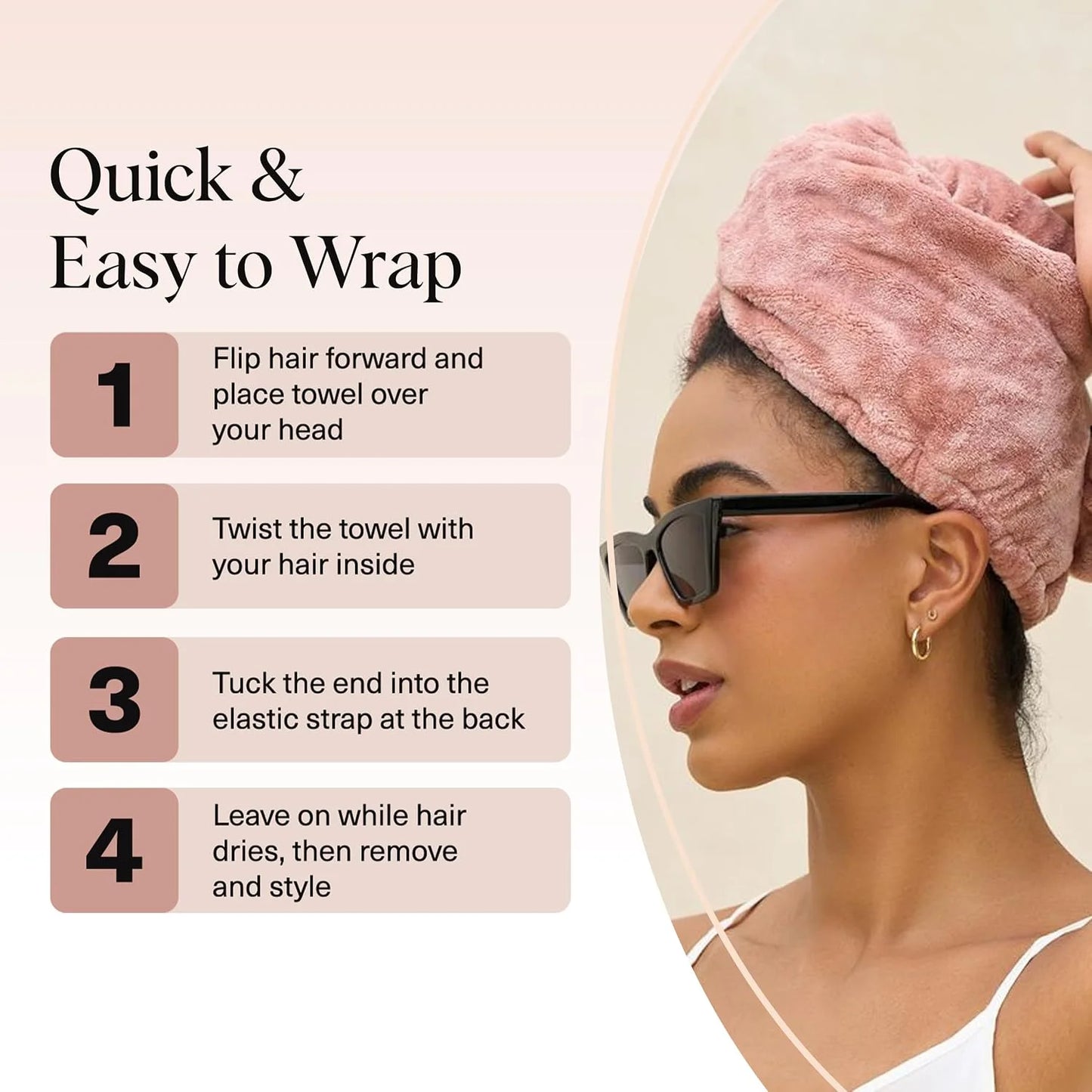 Kitsch XL Microfiber Hair Towel Wrap for Women