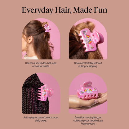Kitsch Plastic Puffy Claw Clip - Hair Accessories For Women- Chocolate, 1pc