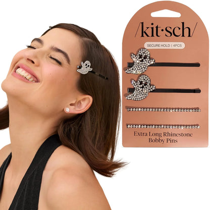 Kitsch Spiral Bobby Pins - Hair Accessories For Women - Brown, 3pcs