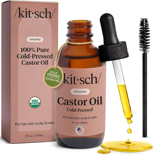 Kitsch 100% Pure Castor Oil Organic Cold Pressed - 2 oz