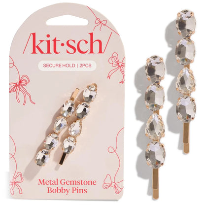 Kitsch Spiral Bobby Pins - Hair Accessories For Women - Brown, 3pcs