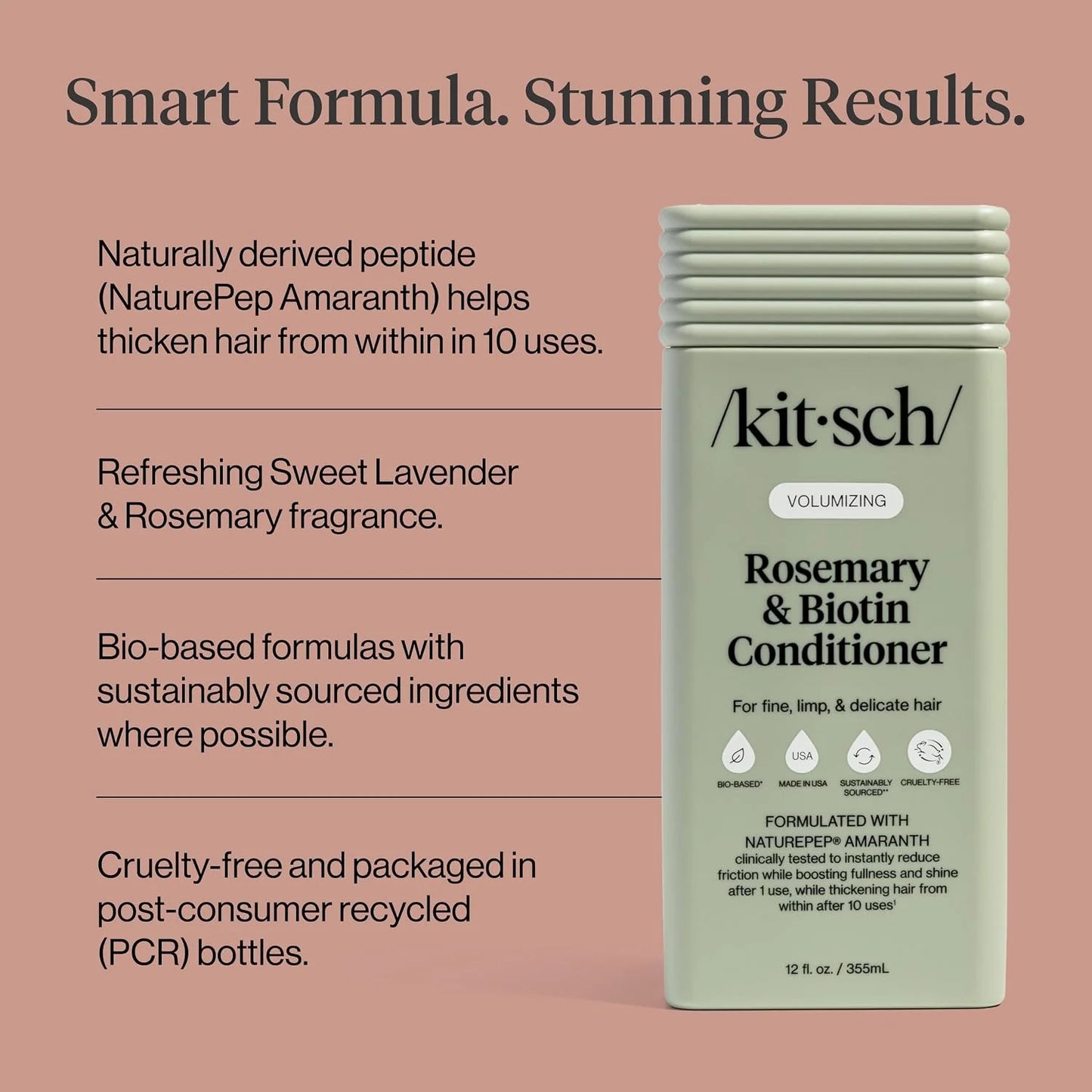 Kitsch Rosemary & Biotin Conditioner for Hair Growth – Made in USA, 12 oz