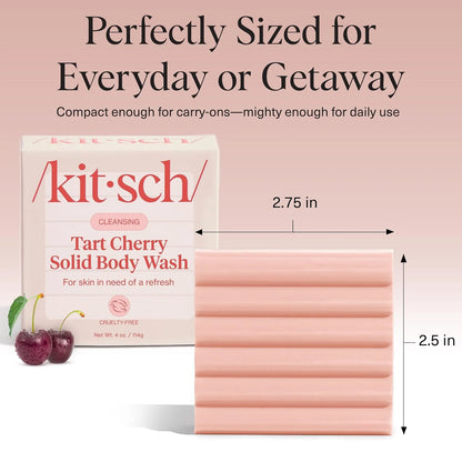 Kitsch Charcoal Soap Body Wash Bar for Cleansing – Made in USA, 4 oz