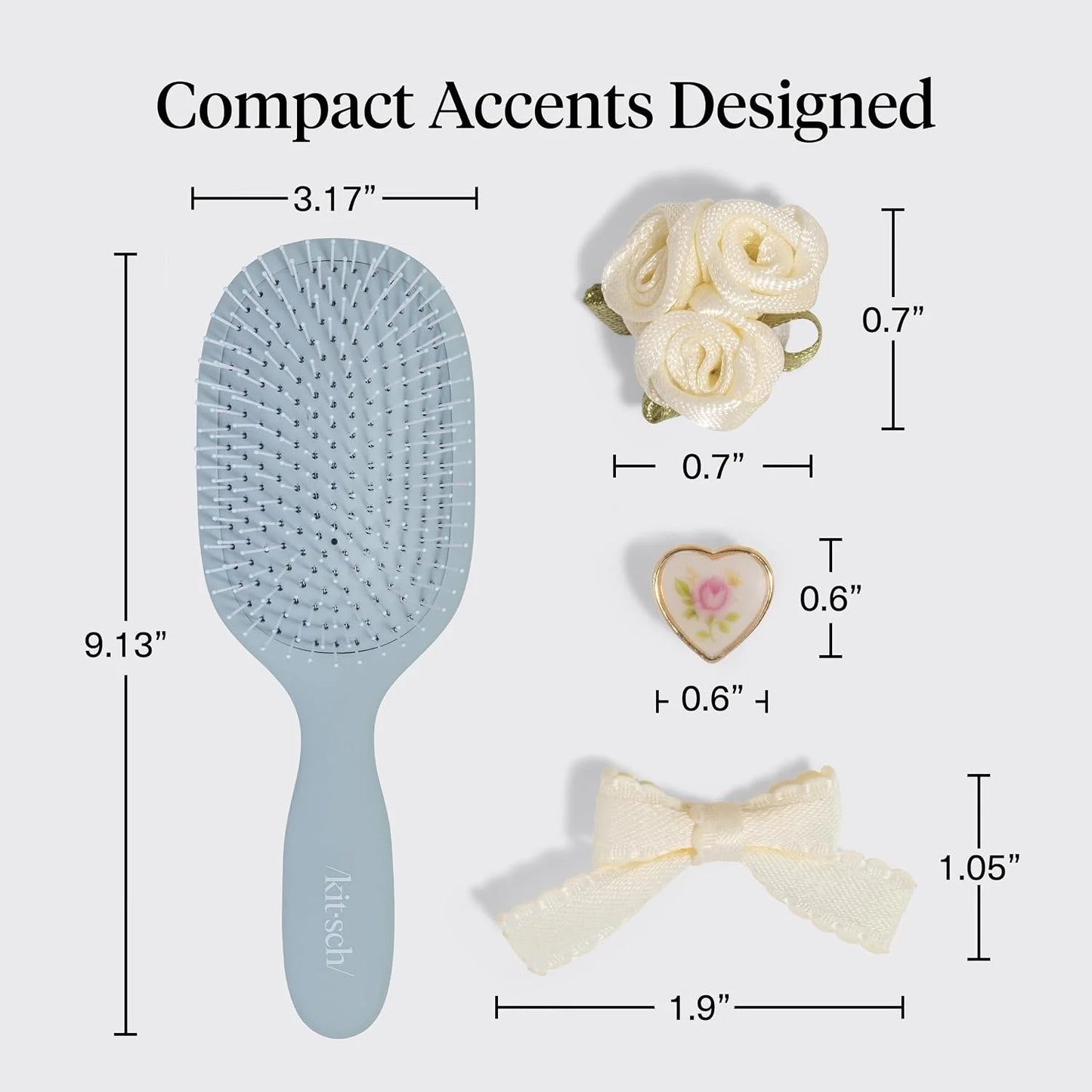 KitschPop™ Paddle Brush | Hair Brushes for Women – Haze Blue