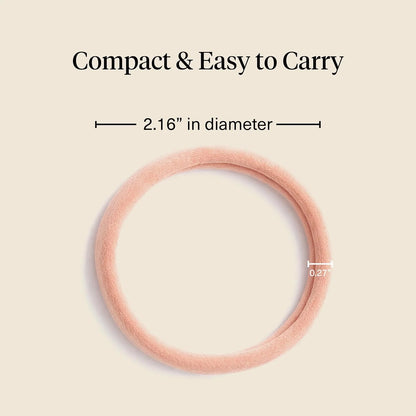 Kitsch Ribbed Hair Ties No Damage - Blush, 10pcs