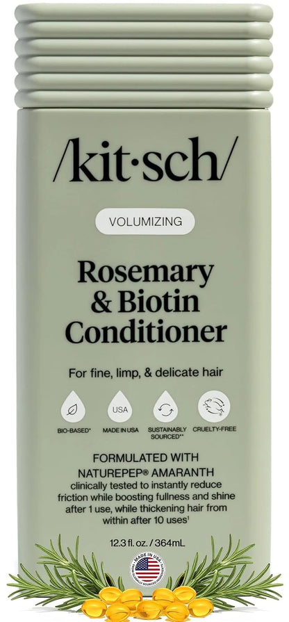 Kitsch Rosemary & Biotin Conditioner for Hair Growth – Made in USA, 12 oz