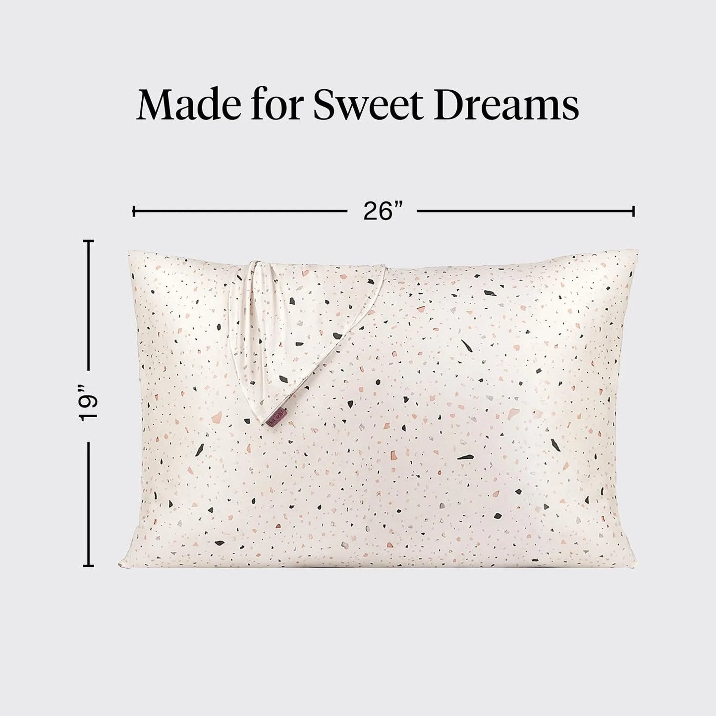 Kitsch Satin Pillowcase with Zipper - Standard Size, Haze Blue