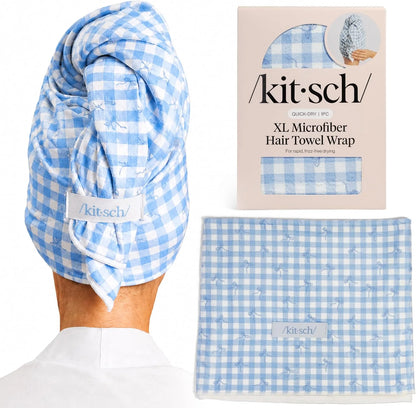 Kitsch XL Microfiber Hair Towel Wrap for Women
