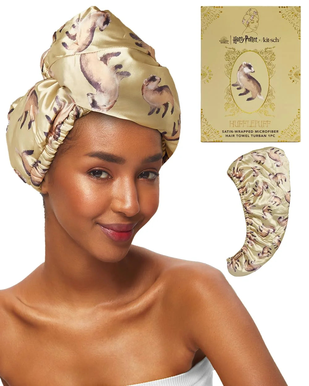Kitsch x Harry Potter Microfiber Hair Towel Wrap for Women - Slytherin