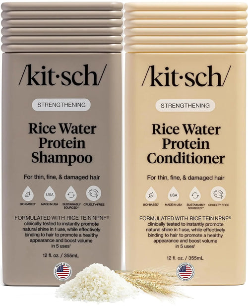 Kitsch Rice Water Shampoo and Conditioner Set for Hair Growth – Made in USA