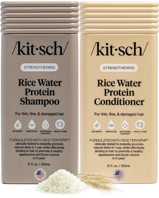 Kitsch Rice Water Shampoo and Conditioner Set for Hair Growth – Made in USA