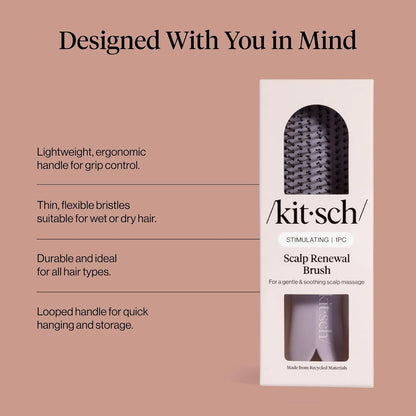 Kitsch Scalp Renewal Brush - Hairbrush Scalp Massager - Black