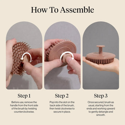 Kitsch Scalp Massager for Hair Care - Shampoo Brush Scalps - Terracotta