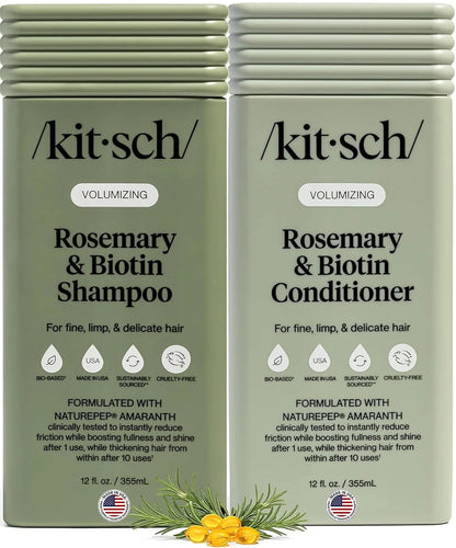 Kitsch Rice Water Shampoo and Conditioner Set for Hair Growth – Made in USA