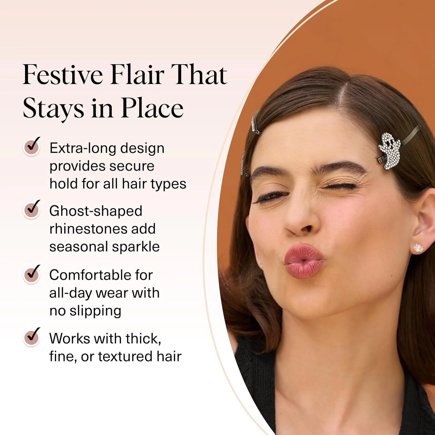 Kitsch Spiral Bobby Pins - Hair Accessories For Women - Brown, 3pcs