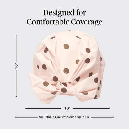Kitsch Luxury Large Shower Cap for Women - Cherry Print